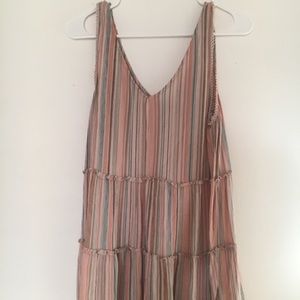 Multicolored pink tunic tank top